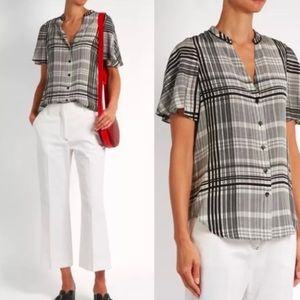 nwt diane von furstenberg darnley flutter sleeve blouse dvf